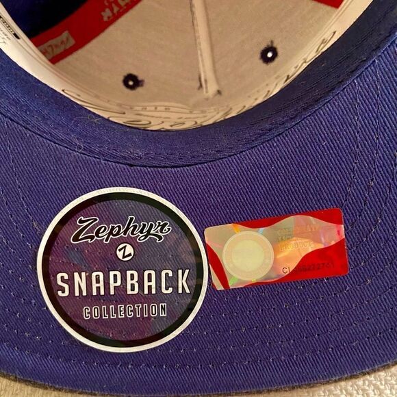 Unique Calgary Flames NHL Zephyr Snapback Hat Cap Red Blue Gray NWT - Picture 8 of 8